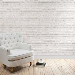 Dunelm White Brick Wallpaper