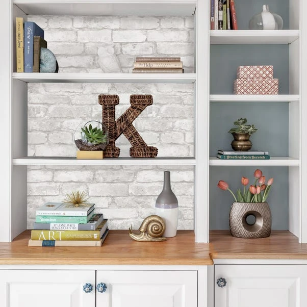 NuWallpaper Brick Grey Self Adhesive Wallpaper