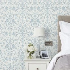 Dunelm Dorma Remington Blue Wallpaper