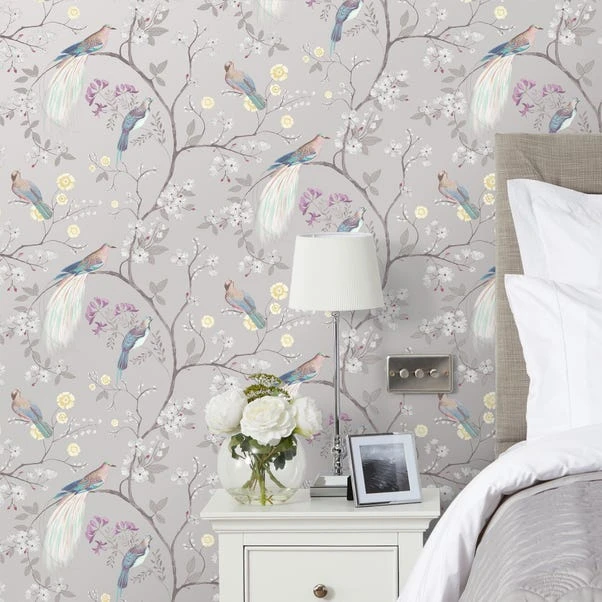 Dorma Maiya Grey Wallpaper
