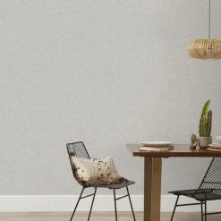 Dunelm Luna Dove Grey Wallpaper