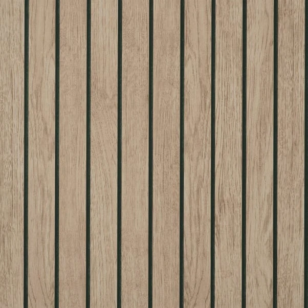 Dunelm Wooden Panel Natural Wallpaper - Image 2