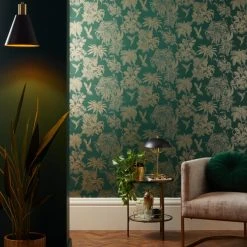 Dunelm Amazonia Emerald Wallpaper