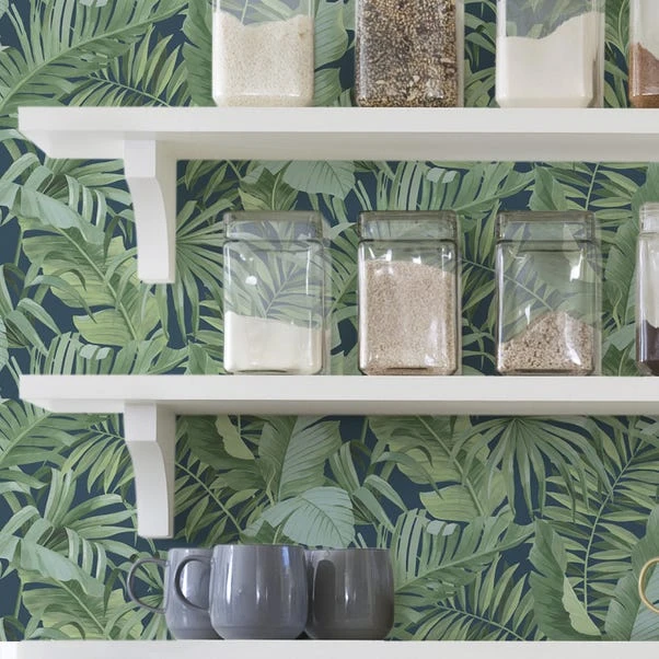 NuWallpaper Nu Wall Self Adhesive Maui Navy Wallpaper - Image 3