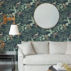 NuWallpaper Nu Wall Self Adhesive Jungle Luxe Navy Wallpaper