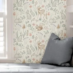 NuWallpaper Nu Wall Self Adhesive Woodland Animals Natural Wallpaper 12 NuWallpaper Nu Wall Self Adhesive Woodland Animals Natural Wallpaper -Dunelm Shop 30782994 alt04