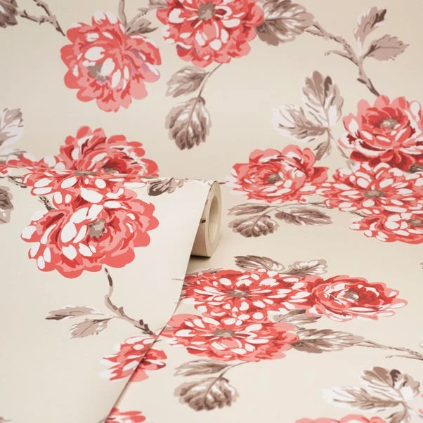 Dunelm Ashbourne Red Wallpaper - Image 3