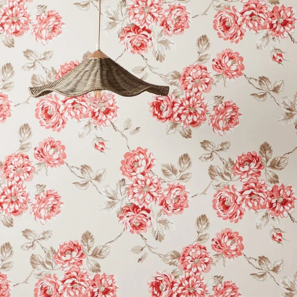 Dunelm Ashbourne Red Wallpaper - Image 4