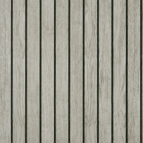 Dunelm Wooden Panel Grey Wallpaper - Image 2