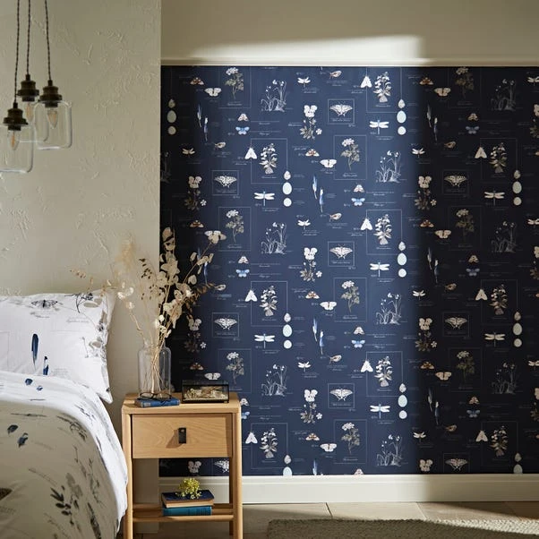 Natural History Museum Nature's Journal Navy Wallpaper 3 Natural History Museum Nature's Journal Navy Wallpaper