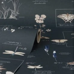 Natural History Museum Nature's Journal Navy Wallpaper 8 Natural History Museum Nature's Journal Navy Wallpaper -Dunelm Shop 30783031 alt02