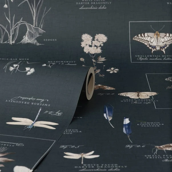 Natural History Museum Nature's Journal Navy Wallpaper 5 Natural History Museum Nature's Journal Navy Wallpaper - Image 3