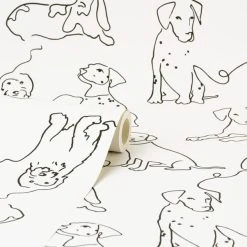 Dunelm Linear Dogs White Wallpaper 8 Dunelm Linear Dogs White Wallpaper -Dunelm Shop 30783035 alt02