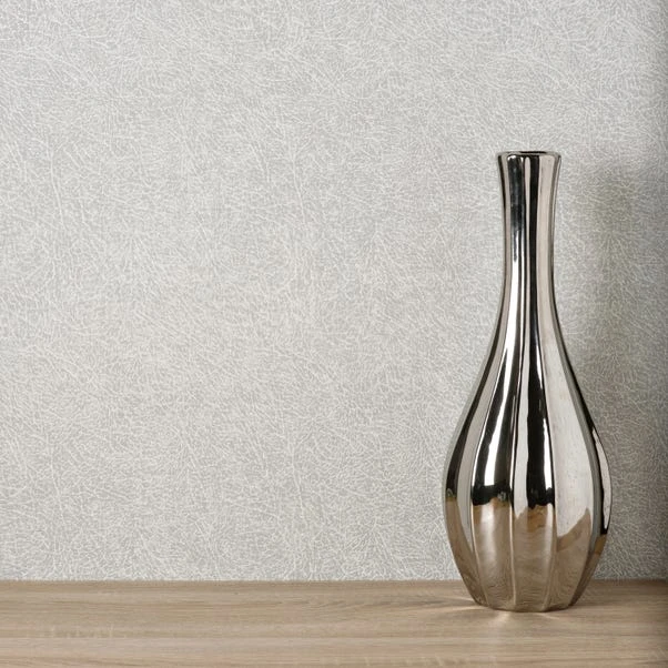 Dunelm Camden Vinyl Grey Wallpaper