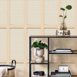 Dunelm Cane Panel Natural Wallpaper
