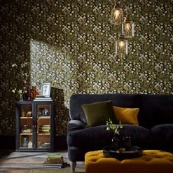 Natural History Museum Meadow Black Wallpaper