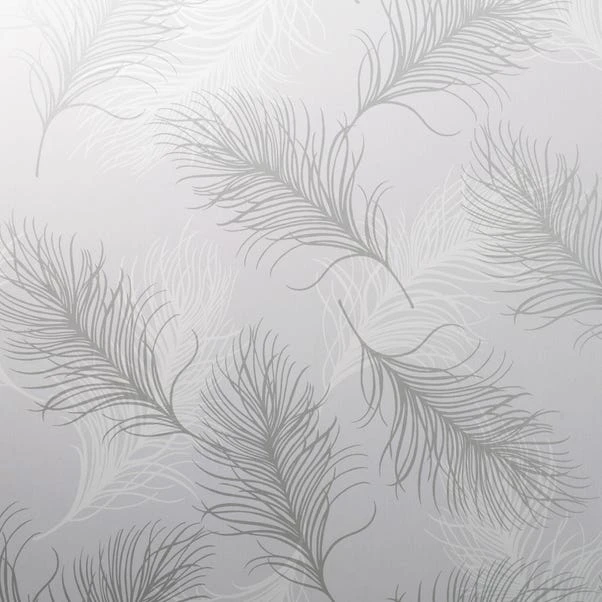 Dunelm Feather Silver Wallpaper 4 Dunelm Feather Silver Wallpaper - Image 2