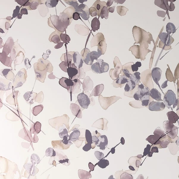 Dunelm Honesty Mauve Floral Wallpaper 5 Dunelm Honesty Mauve Floral Wallpaper - Image 3