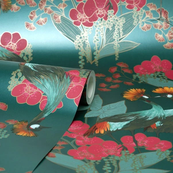 Dunelm Mariba Emerald Wallpaper 4 Dunelm Mariba Emerald Wallpaper - Image 2