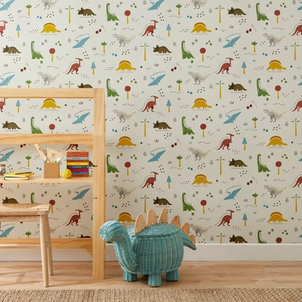 Dunelm Dinosaur Multi Wallpaper