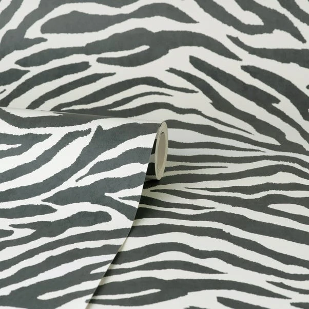 Dunelm Zebra Monochrome Wallpaper - Image 3