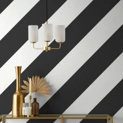 Dunelm Diagonal Stripe Monochrome Wallpaper