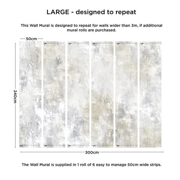 Dunelm Plaster Texture Stone Mural - Image 4