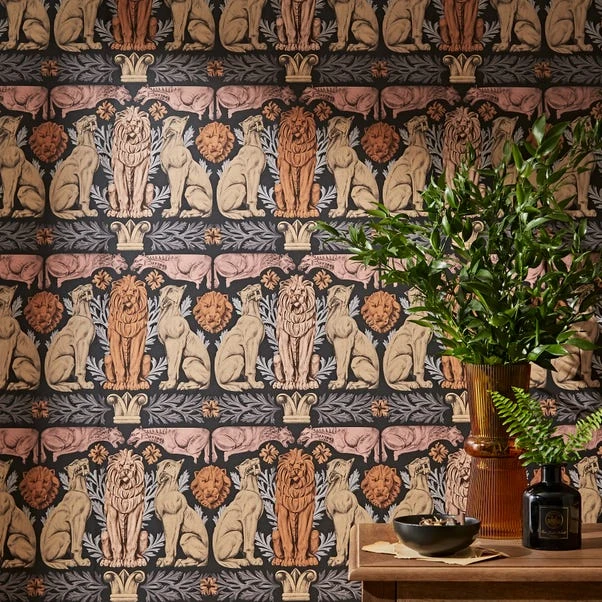 Natural History Museum Gothic Creatures Black Wallpaper - Image 2