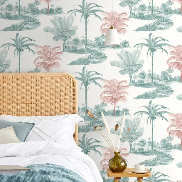 Dunelm Vintage Palm Wallpaper