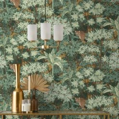 Dunelm Leopard Trees Wallpaper
