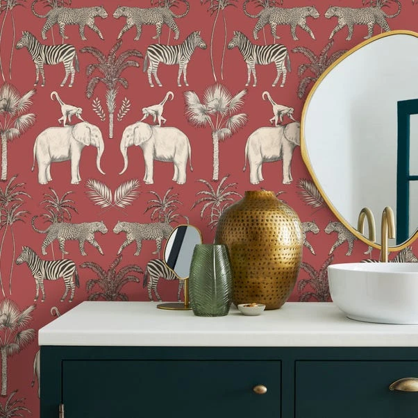 Dunelm Safari Walk Russet Wallpaper 4 Dunelm Safari Walk Russet Wallpaper - Image 2