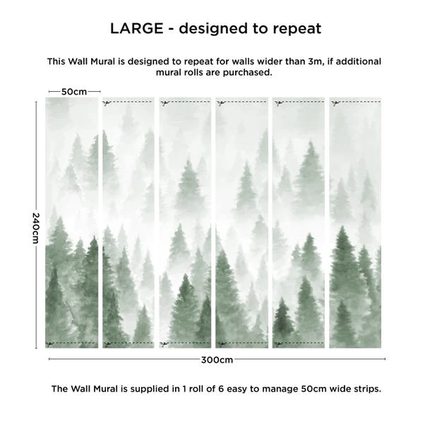 Dunelm Pine Forest Mural - Image 4