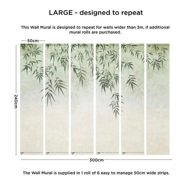 Dunelm Ombre Leaf Mural - Image 4