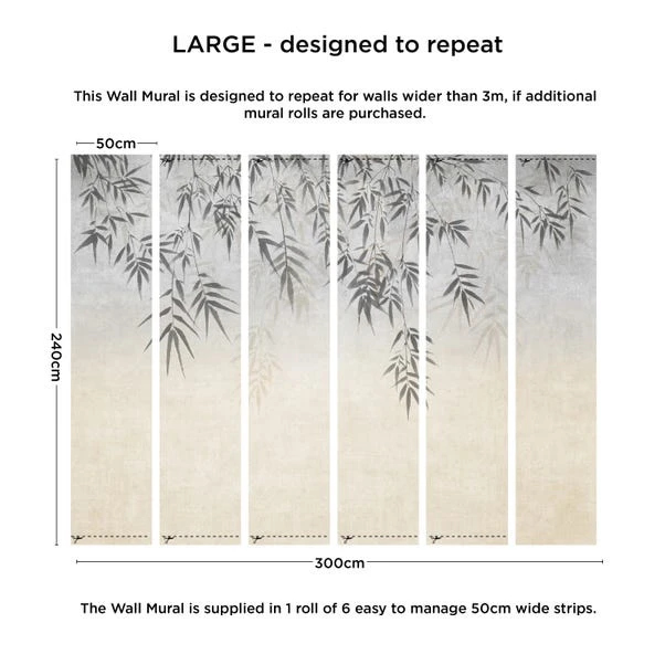 Dunelm Ombre Leaf Mural - Image 4