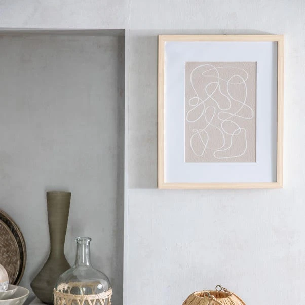 Cedar & Sage Abstract Line Drawing Framed Art