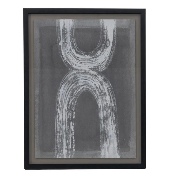 Cedar & Sage Eolia Abstract Charcoal II Framed Art