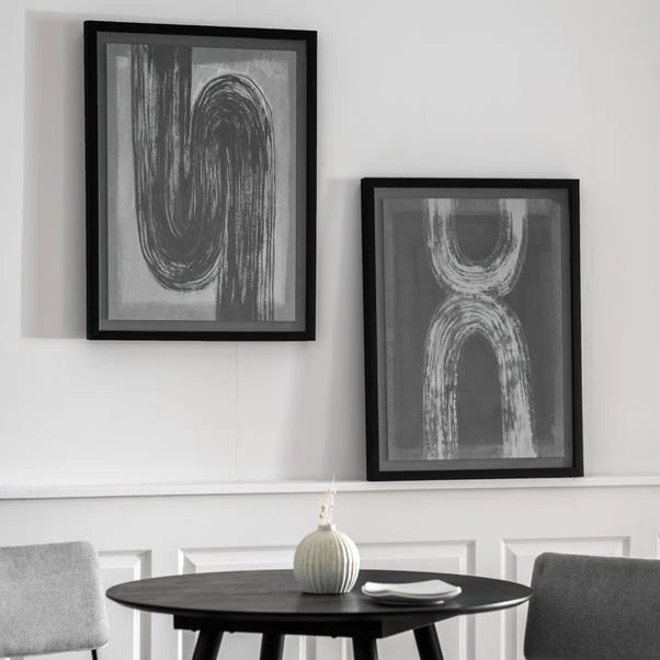Cedar & Sage Eolia Abstract Charcoal II Framed Art - Image 2