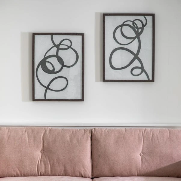 Cedar & Sage Set Of 2 Whirled Framed Art