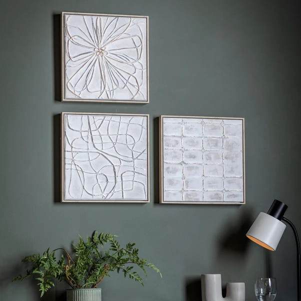Cedar & Sage Set Of 3 Montro Textured Art
