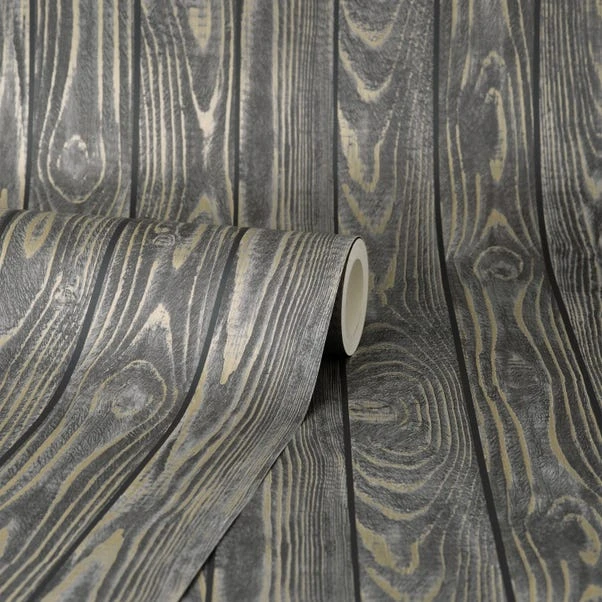 Dunelm Metallic Wood Wallpaper - Image 3