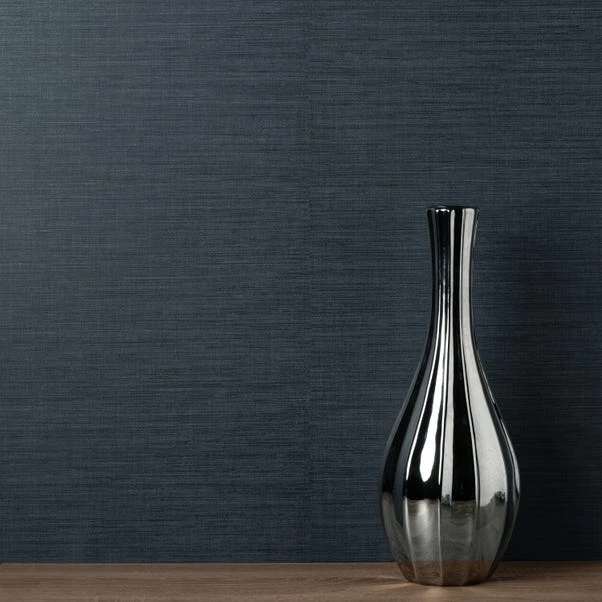 Crown Wallpaper Akina Texture Navy Wallpaper - Image 3