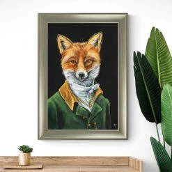 Dunelm Dapper Fox Framed Print
