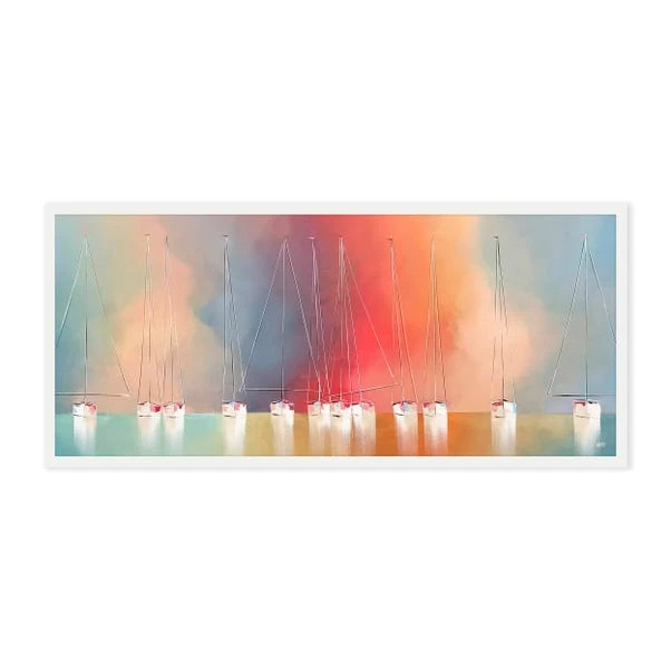 Dunelm Un Ete En Mer Framed Print - Image 2