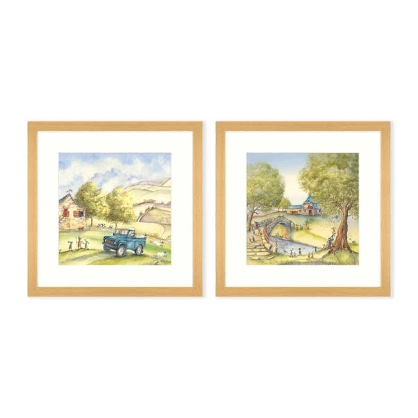 Dunelm Set Of 2 Framed Prints - Carrot Farm Detail II / Carrot Cottage School - Image 2