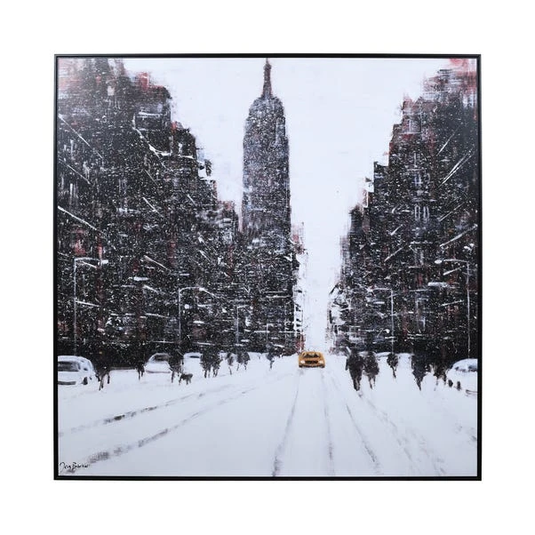 The Art Group Premium Edit One Brave Taxi - Manhattan Framed Print - Image 2