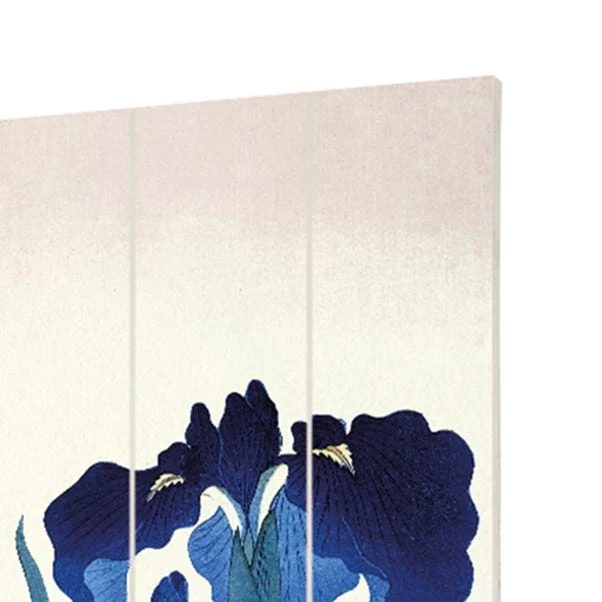 The Art Group Iris Flowers Wooden Wall Art 5 The Art Group Iris Flowers Wooden Wall Art - Image 3