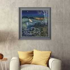 The Art Group Over Moonlit Pool Framed Print
