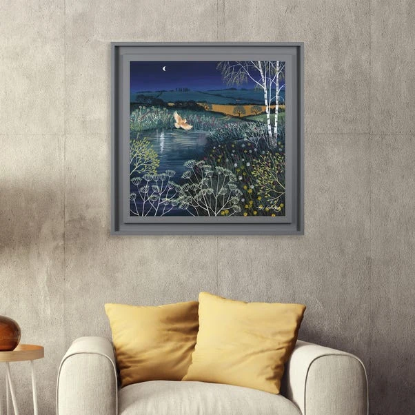The Art Group Over Moonlit Pool Framed Print