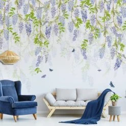 Dunelm Whispering Wisteria Blue Mural