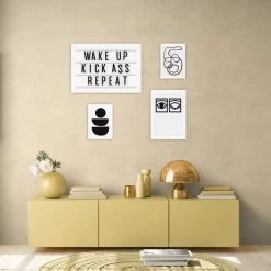 Set Of 4 East End Prints Black & White Prints